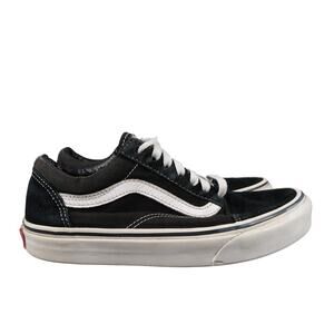 Vans Shoes Womens 5.5 Sneakers Old Skool Skate Casual Suede Canvas Black Lace Up